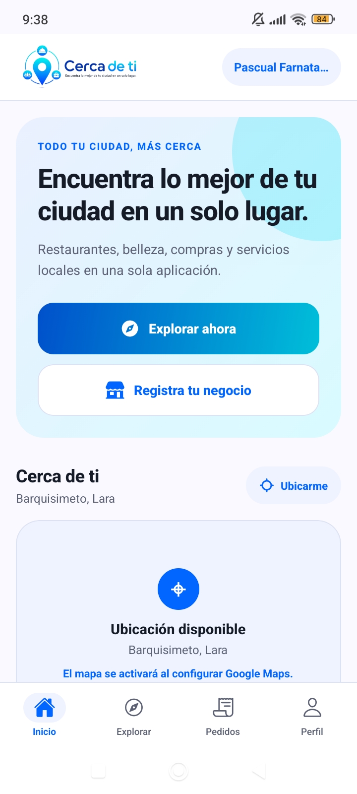 Aplicación Cerca de ti